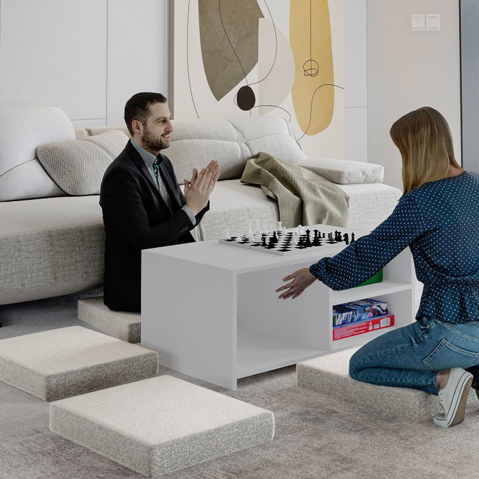 Hanah Home Gord - White Juego de mesas de café